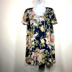 Show Me Your Mumu blue floral mini dress size xs